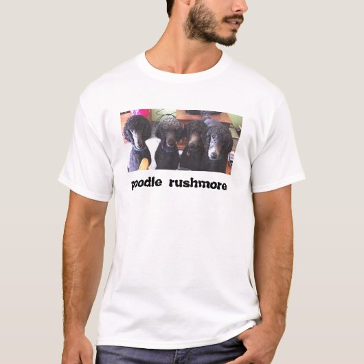 T-shirt rushmore de caniche (Devant)