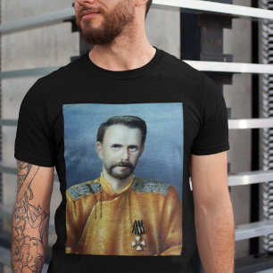 T-shirt Russe blanc Roman Von Ungern Sternberg