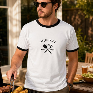 T-shirt Russe moderne MEILLEUR DAD JAMAIS Fête des pères