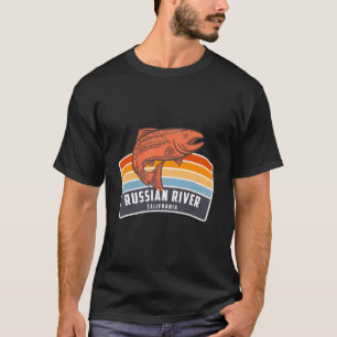 T-shirt Russe Rivière Californie Pêche Saumon