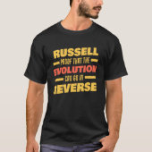 T-shirt Russell Evolution Peut Aller À L'Inverse Dit Russe (Devant)