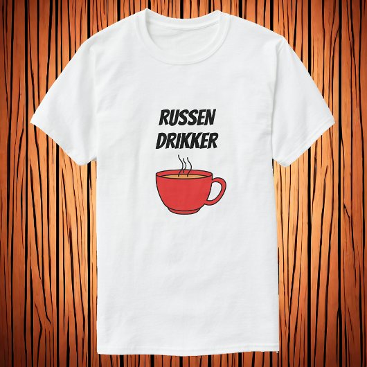 T-shirt Russen drikker kaffe