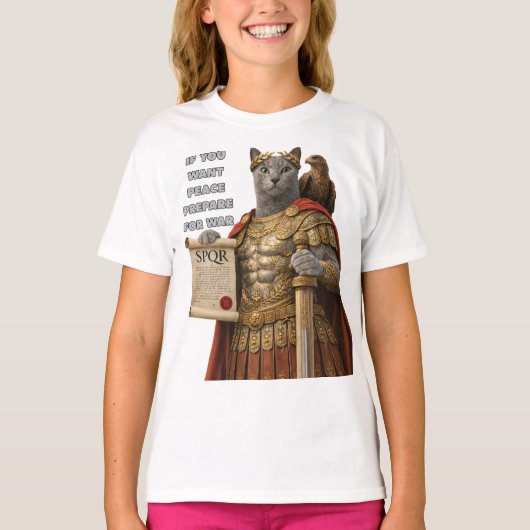 T-shirt Russian Blue Caesar Cat (Devant)