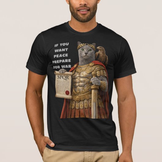 T-shirt Russian Blue Caesar Cat (Devant)
