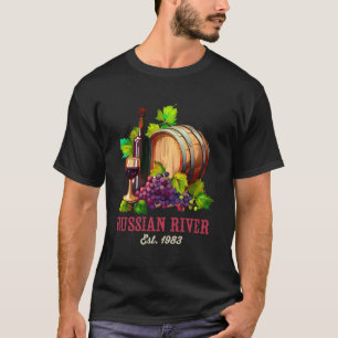 T-shirt Russian River Sonoma California Vineyard Vintage W