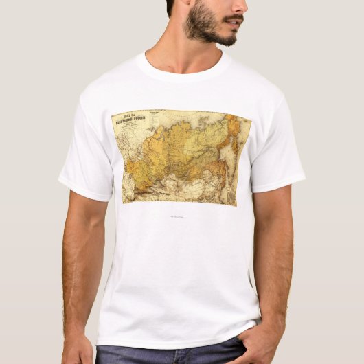 T-shirt RussiaPanoramic MapRussia (Devant)
