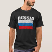 T-shirt Russie Drapeau Cool design Cadeaux Idée T Chemise (Devant)