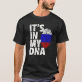 T-shirt Russie russe Drapeau C'est dans mon ADN cadeau de (Devant)