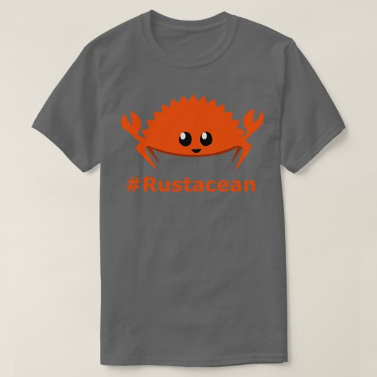 T-shirt Rust Language Lang Mascotte non officielle Ferris (Design devant)