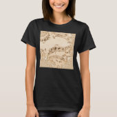 T-shirt Rustic Antique Musical Notes (Devant)