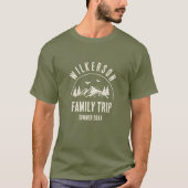 T-shirt Rustic Family Trip Cabine Woods Retro (Devant)