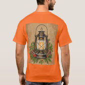T-shirt Rustic lantern christmas holly pine cozy festive  (Dos)