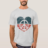 T-shirt Rustic Love & Peace Style américain (Devant)