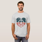 T-shirt Rustic Love & Peace Style américain (Devant entier)