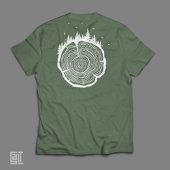 T-shirt Rustic Nature Tree Rings Forest Silhouette 