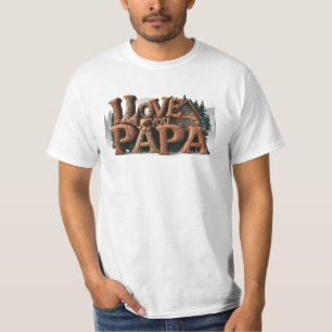 T-shirt *~* Rustique AP86 JE VOUS AIME PAPA Père Cadeau