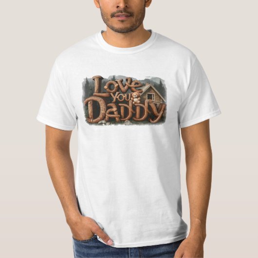 T-shirt *~* Rustique AP86 VOUS AIMEZ PAPA Cadeau Père (Devant)