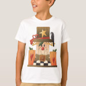 T-shirt Rustique automne Scarecrow avec Citrouilles et Cor (Devant)