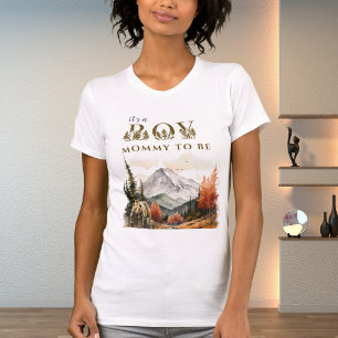 T-shirt Rustique C'est un Garçon Ours de Montagne Baby Sho