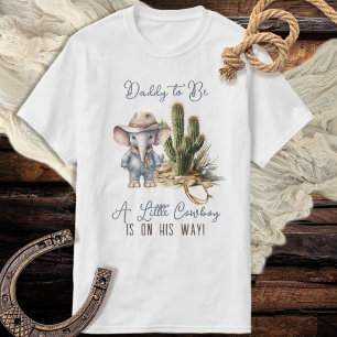 T-shirt Rustique Occidentale Elephant Cowboy Maman à être