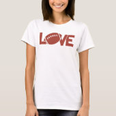 T-shirt Rustique Red Football Love Texte graphique (Devant)