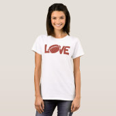 T-shirt Rustique Red Football Love Texte graphique (Devant entier)