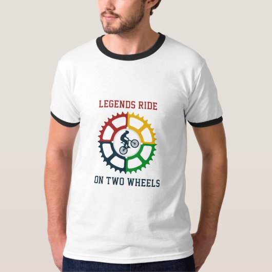 T-shirt Rustique Vintage Cycling Graphic (Devant)