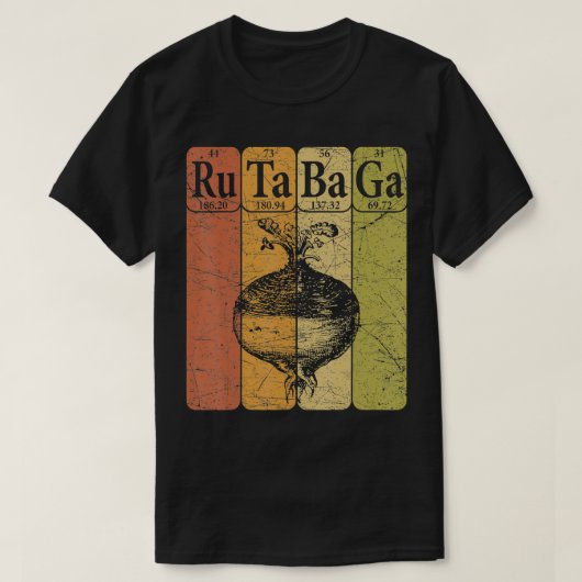 T-shirt Rutabaga éléments de tableau périodique Swede Ruta (Design devant)