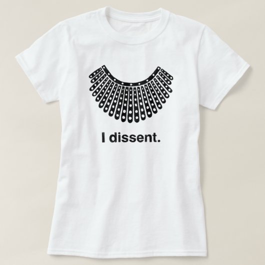 T-shirt Ruth Bader Ginsburg I dissidence RBG Collar T-Shir (Design devant)