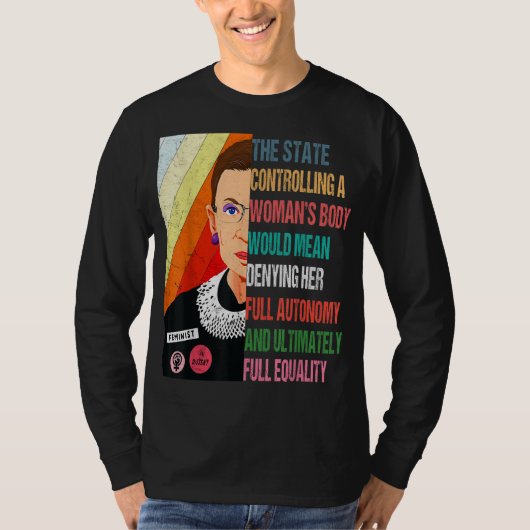 T-shirt Ruth Bader Ginsburg Mon corps Mon choix Pro Choice (Devant)