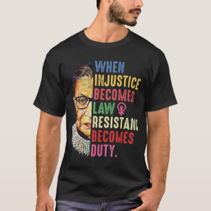 T-shirt Ruth Bader Ginsburg Pro Choice Mon corps Mon choix