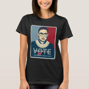 T-shirt Ruth Bader Ginsburg Pro-Choice Vote 2024 Femmes