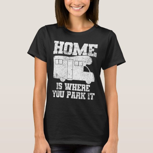T-shirt Rv Camping Camper Motorhome Caravan Trailer (Devant)