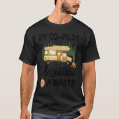 T-shirt Rv Co Pilote Aventure Attend Camping Camper (Devant)