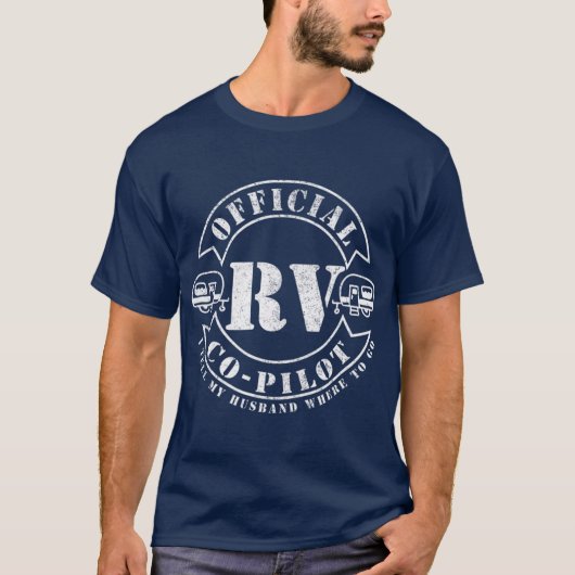 T-shirt RV CoPilote à domicile RV Camping Remorque (Devant)