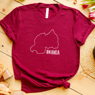 T-shirt Rwanda Carte du pays Nation rwandaise Frontière Te