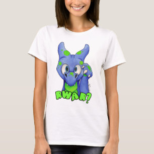 T-shirt RWAR ? (Bleu) dragon mignon de bébé hurlant