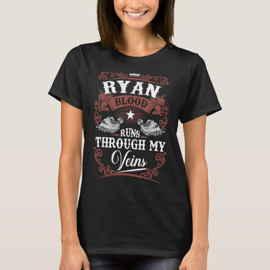 T-shirt Ryan Blood traverse mes veines Ryan Family Vinta (Devant)