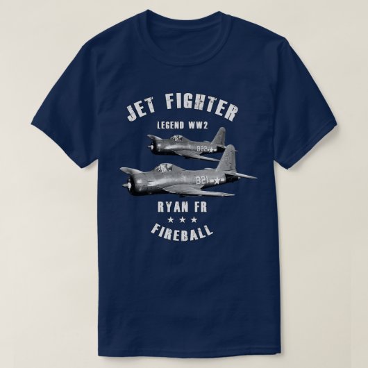 T-shirt Ryan FR Fireball Military Jet Fighter Plane 2ÈME G (Design devant)