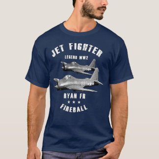 T-shirt Ryan FR Fireball Military Jet Fighter Plane 2ÈME G