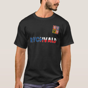 T-shirt Rychvald République Tchèque Drapeau Cardiaque Lion