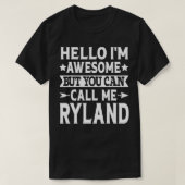 T-shirt Ryland Funny Hommes Prénom Bonjour Je suis un appe (Design devant)