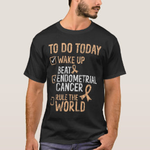 T-shirt Rythme Amusant Vaincre le Cancer de l'Endomètre Rè