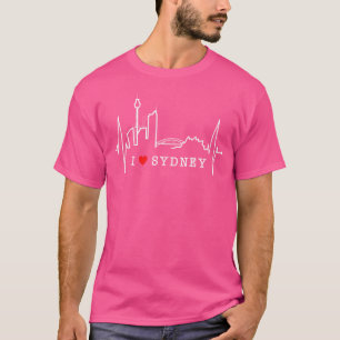 T-shirt Rythme Cardiaque de Sydney Australie Amoureux Opér