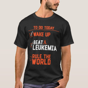 T-shirt Rythme de réveil amusant vaincre la leucémie règne