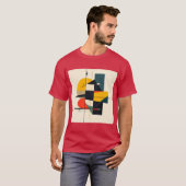T-shirt Rythme Industriel Art Abstrait (Devant entier)