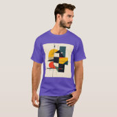 T-shirt Rythme Industriel Art Abstrait 2 (Devant entier)