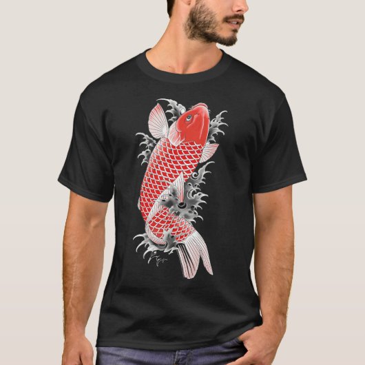 T-shirt Ryu Ga Gotoku Akira Nishikiyama Koi Fish Tatouage