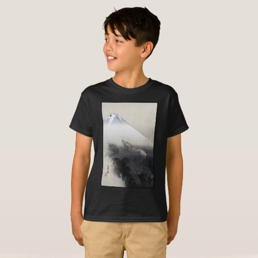 T-shirt Ryu Shoten : Dragon éblouissant sur Fuji, Japon (Devant entier)