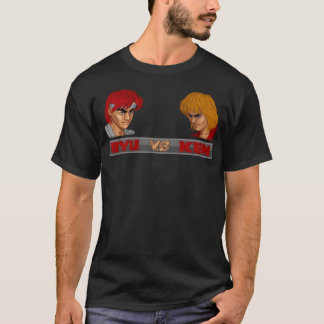 T-SHIRT RYU VS KEN LOGO NOIR SANS FOND